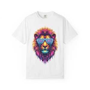 Vibrant Lion T-Shirt, Unisex Summer Tee, lion shirt,  Retro Cool Shirt, Animal Lovers Gift, lion graphic tee, t shirts lion, Lion Yeshua