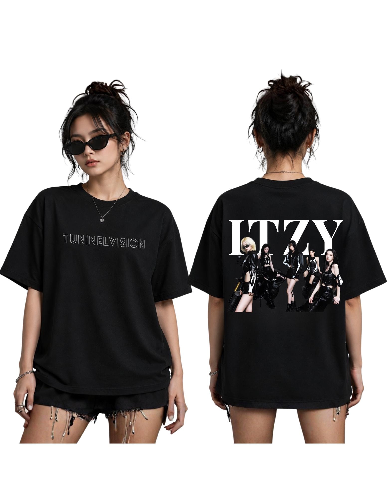 ITZY 直筆 サイン Tシャツ 商品詳細ページ | ITZY JAPAN OFFICIAL SHOP | Tシャツ/BLACK