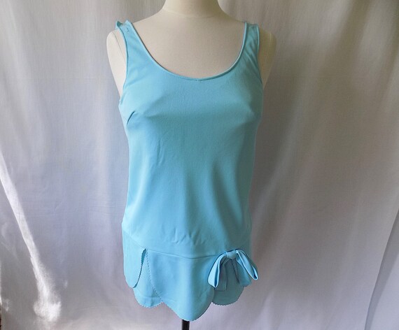 1970s Two Piece Full Coverage Swimwear / Bathing S