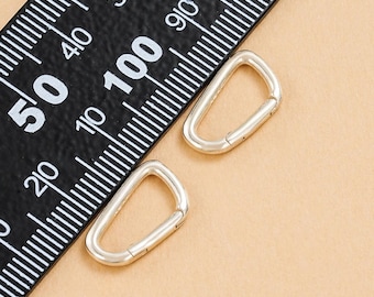 925 Sterling Silver Spring Clasp, Carabiner Clasp, Carabiner Lock Connector, Spring Push Gate, Necklace Clasp, Jewelry Making Supplies