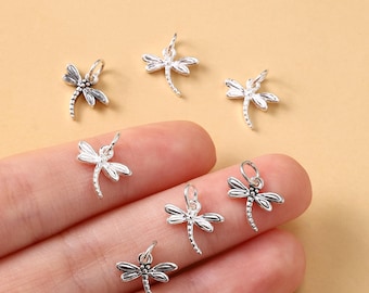 1/5 STKS 925 sterlingzilver kleine libel bedel, vintage libel bedel voor ketting armband oorbel, dieren bedel, DIY sieraden maken