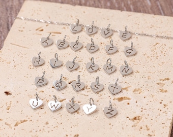 925 Sterling Silber Herz Initial Charm, personalisierte Schmuck Lieferungen