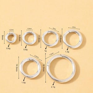 925 Sterling Silver Push Clasp, Round Carabiner Clasp, Spring Clasp for Jewelry, Jewelry Making