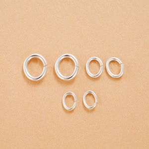 5/10PCS 925 Sterling Silver Oval Jump Rings, Open Connector Links for DIY Jewelry Making, Necklace Bracelet Repairs, Jewelry Findings Supply