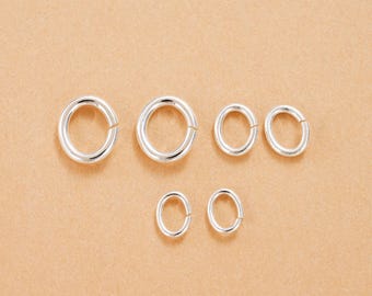 5/10PCS 925 Sterling Silver Oval Jump Rings, Open Connector Links for DIY Jewelry Making, Necklace Bracelet Repairs, Jewelry Findings Supply