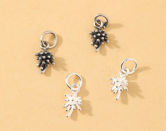925 Sterling Silver Firework Charm, Tiny Firework Pendant, Starburst Charm, Necklace Bracelet Charm
