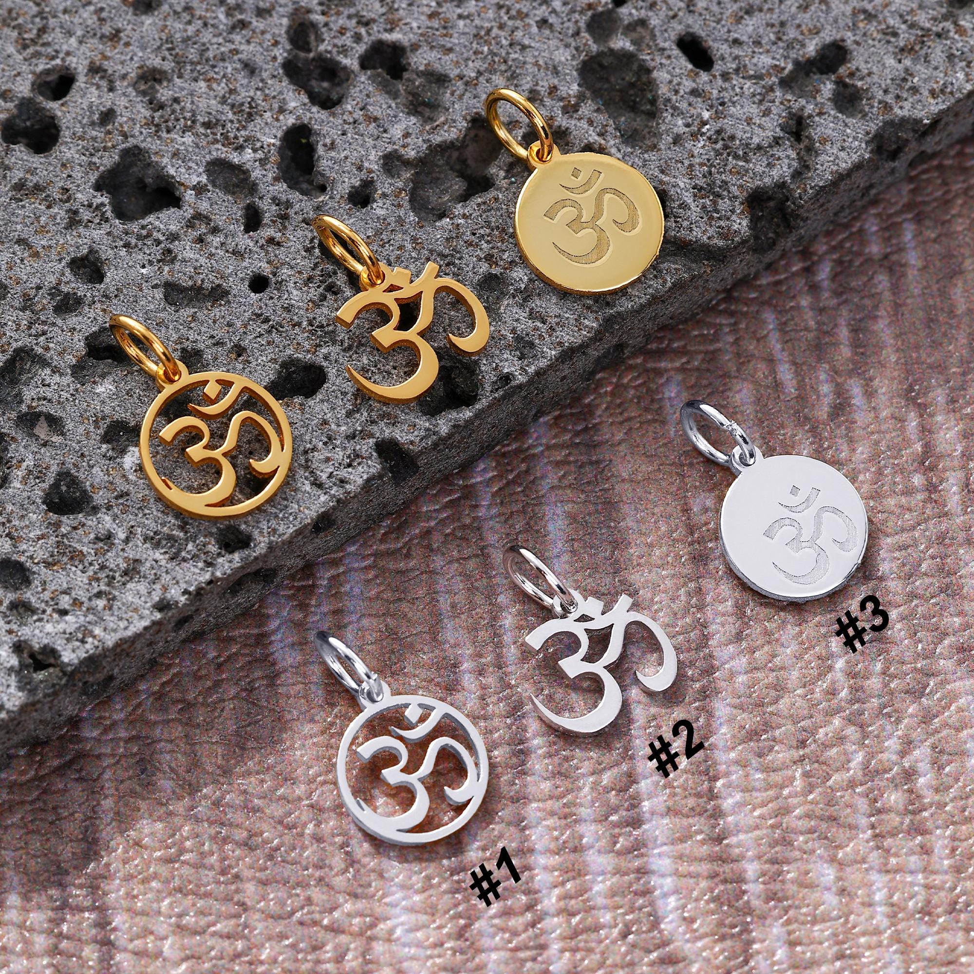 30-Piece Chakra Energy Charms Set - 6 Styles Antique Silver Alloy Pendants For Jewelry Making