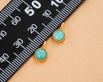 1/2/5PCS 925 Sterling Silver Natural Turquoise Charm, Vibrant Turquoise Stone, Perfect for Custom Bracelet Necklace Handmade Jewelry Making