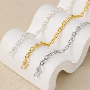 925 Sterling Silver Round Cable Necklace  Bracelet Chain, Bulk Cable Necklace Chain, Finished Chain,  Jewelry Findings, Necklace Chain