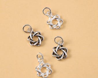 925 Sterling Silver Star of David Six Pointed Stars Charm, Star of David Charms, Celestial Charm, Antique Silver Star Charm for Jewelry