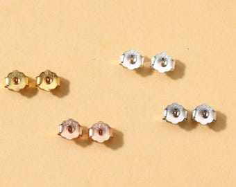 10PCS 925 Sterling Silver Earring Backs, 3mm 4mm 5mm Earring Stoppers, Butterfly Earring Backs, Clutch Earring Backs, Earring Findings