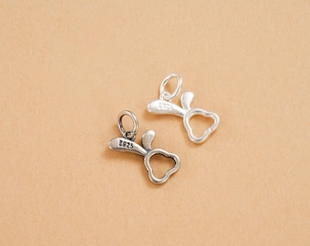 Colgante de conejito de plata de ley 925, ideal para hacer joyas tú mismo. Un regalo perfecto para amantes de los animales.