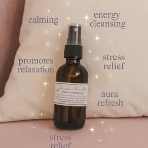 Lavender Moon Mist Spray – Calming Pillow + Room Spray with Crystals, Essential Oils, and Herbs – Sleep Ritual Mist – Spa + Self-Care Gift