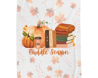 Manta de felpa acogedora para la temporada de abrazos/Decoración de otoño, manta cálida, perfecta para otoño, regalo para ella, manta de otoño, manta acogedora para otoño