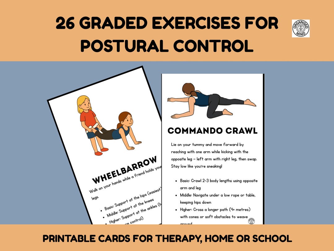 26 Graded Postural Control Exercises for Kids. Occupational Therapist ...