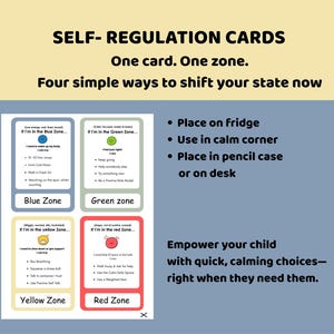 Regelgevingsblad voor kinderen: visueel eenvoudig, ondersteunende OK-afdrukbaar | Calm Down-tool voor thuis, in de klas en dagelijkse check-ins