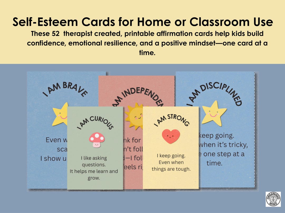Printable Inner Power Affirmation Cards for Kids – 52 Confidence and ...