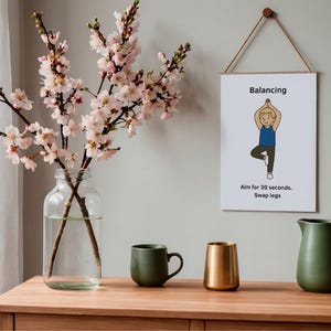 Kids Exercise A4 Posters. Movement Break Gross Motor Skills. Occupational Therapy (Digital Download) image 8
