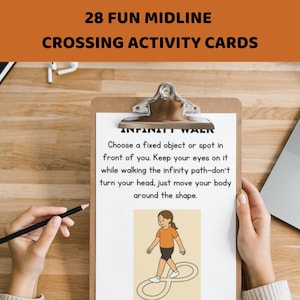 Crossing the Midline | OT for Kids | Bilateral Coordination Task Cards | Instant Download