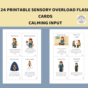 Sensory Calming Cards: Self Regulation Activities for Kids (A4 PDF)