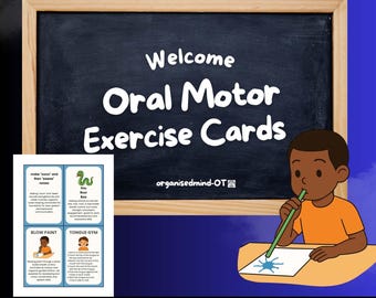 Oral Motor Activity Cards- Sensory Seeking & Regulation. OT