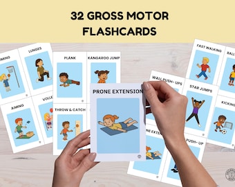 32 picture cards for Strength, Coordination & Regulation.  Occupational Therapist Created.  Instant Download
