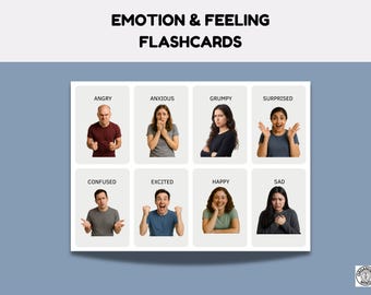 Emotion Flashcards | Real Life Feelings, Emotional Regulation (Printable PDF)