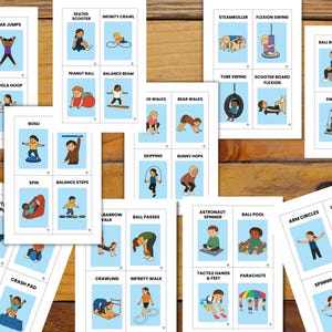 Tarjetas ilustradas de estimulación sensorial para niños. Creadas por terapeutas ocupacionales para fomentar la calma, las rutinas, la libertad de elección y la independencia. Descarga instantánea en PDF.