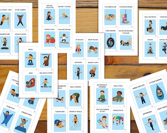 Sensory Input Picture Cards for Kids.  OT Created for Calm, Routines, Choice & Independence. Instant PDF Download