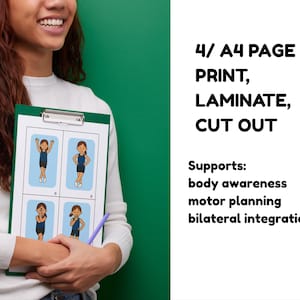Copy Me Movement Cards - Motor Planning and Sequencing Skills. Occupational Therapist Created. Instant Download image 9