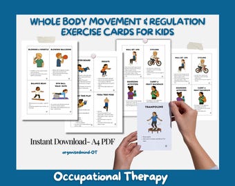 Whole Body Proprioception.  Movement and Regulation Cards.  Occupational Therapy.  Instant Download