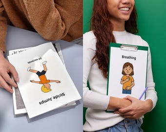 Kids Exercise A4 Posters.  Movement Break Gross Motor Skills.  Occupational Therapy (Digital Download)