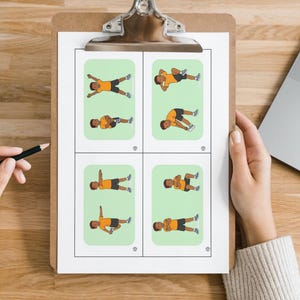 Copy Me Movement Cards - Motor Planning and Sequencing Skills. Occupational Therapist Created. Instant Download image 4