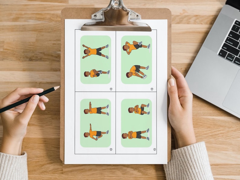 Copy Me Movement Cards - Motor Planning and Sequencing Skills. Occupational Therapist Created. Instant Download image 4