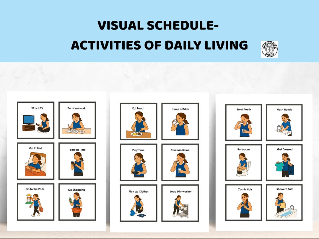Daily Routine Visual Schedule Cards for Kids: Routine Picture Icons ...