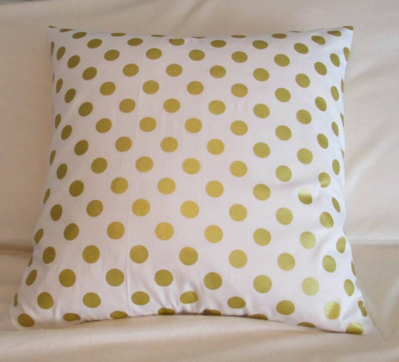 Our Best Seller Metallic Gold Polka Dot Pillow Etsy