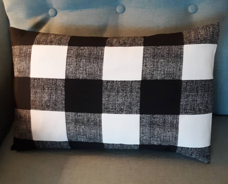 SALE 12 X 18 OUTDOOR Lumbar Pillow Black Buffalo Outdoor Etsy