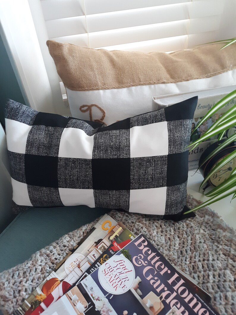 SALE 12 X 18 OUTDOOR Lumbar Pillow Black Buffalo Outdoor Etsy