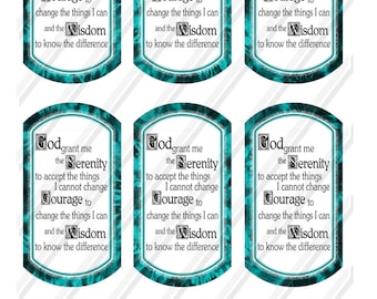 INSTANT DOWNLOAD-Serenity Prayer Dogtags