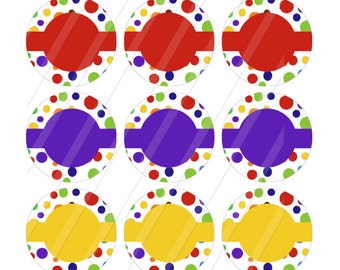 INSTANT DOWNLOAD-Editables-1 inch Circles-Bottlecaps-Alta Caps-Hairbows-Jewelry-Favors