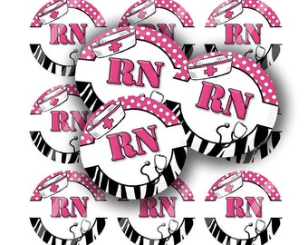 INSTANT DOWNLOAD-Digital Bottlecaps-RN-Badge Reels-Jewelry