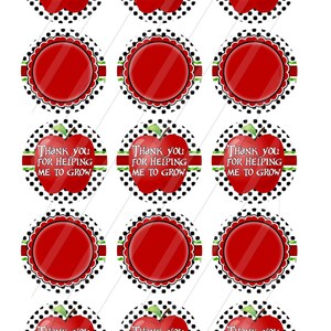 INSTANT DOWNLOAD-Digital Bottlecaps-Editables-Jewelry-Keychains-School-Teacher Gift image 2