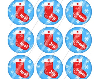 INSTANT DOWNLOAD-Digital Bottlecaps-Jewelry-Keychains-Christmas