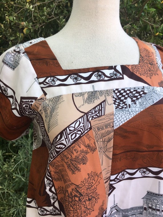 Vintage 1960s Hawaiian maxi sundress/ 70s Tori Ric