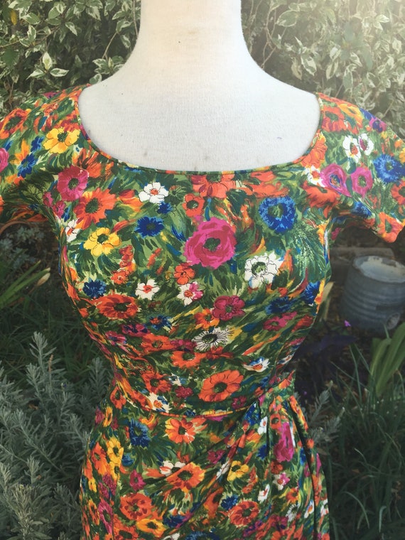 Vintage 1940s 1950s Tori Richard honolulu floral c