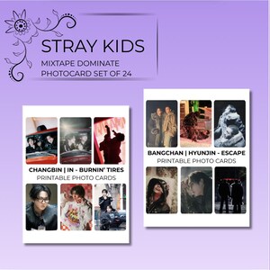Stray Kids MIXTAPE Inoffizielle druckbare Fotokarten - Set von 24 * Freebies enthalten *