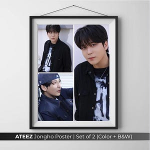 ATEEZ Jongho Collage Poster: Kpop Room Decor (Digital Download, A4 PDF