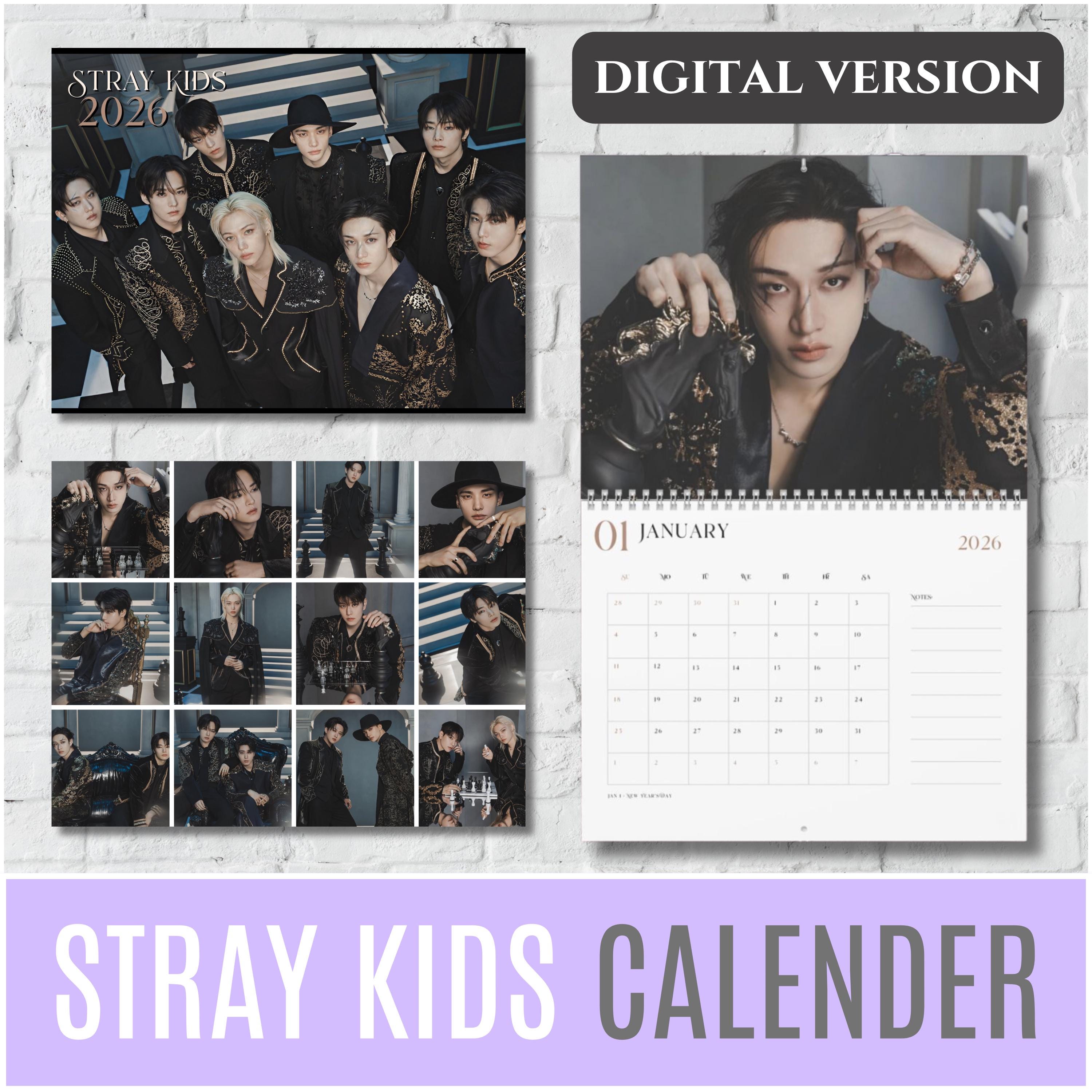 2026 Stray Kids Digital Calendar Seasons Greetings | Kpop