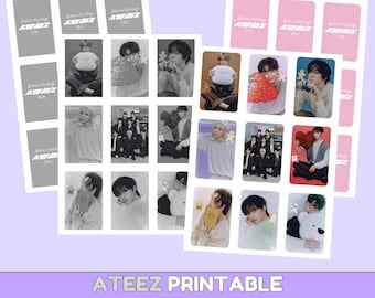Set di cartoline fotografiche ATEEZ Seasons Greetings / 8 membri + 1 gruppo / Set per PC K-Pop