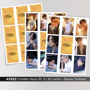 ATEEZ Golden Hour Photo Card Set: Kpop Fan Art (Digital Download)